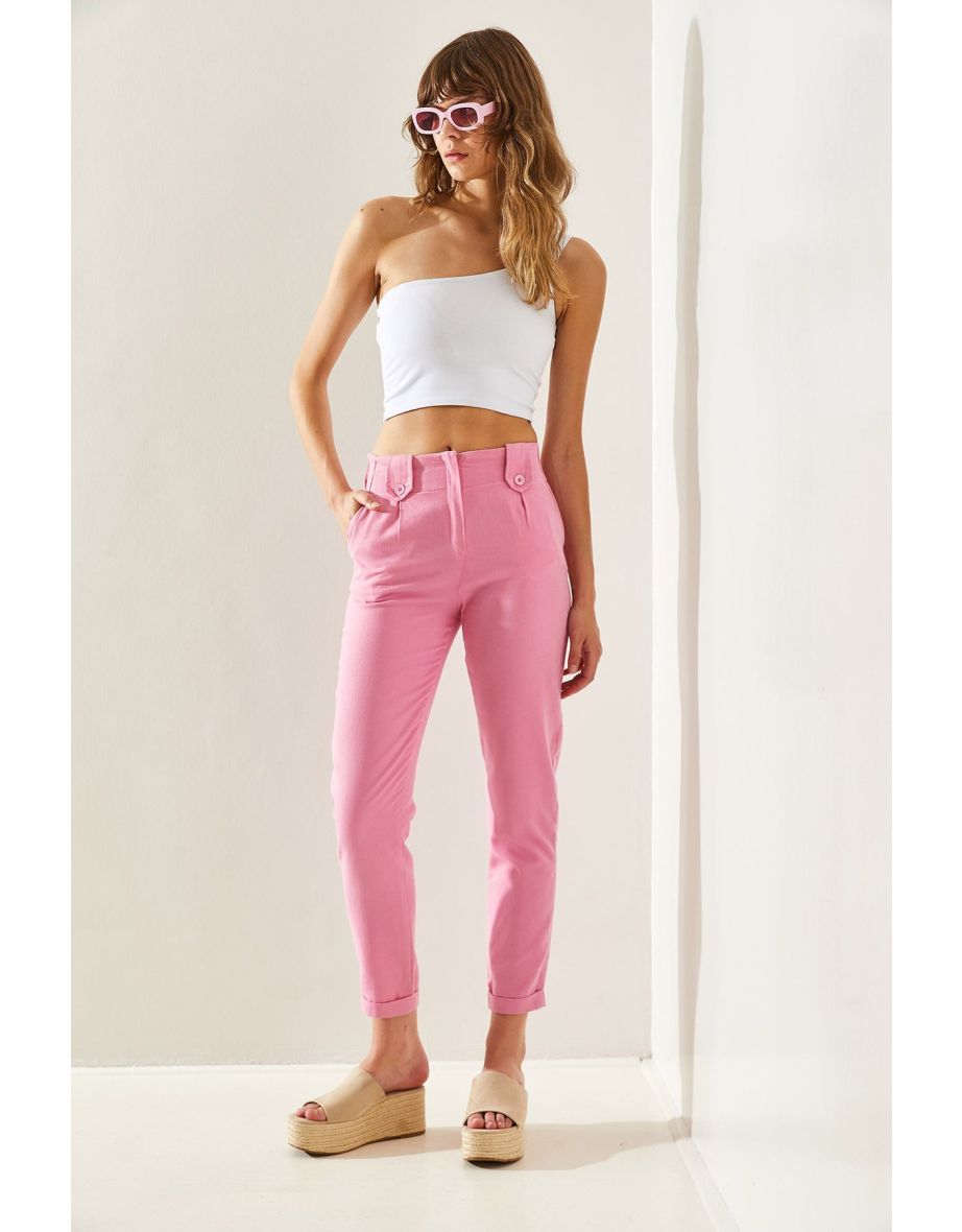 Women's Epaulette Gabardine Trousers - 5