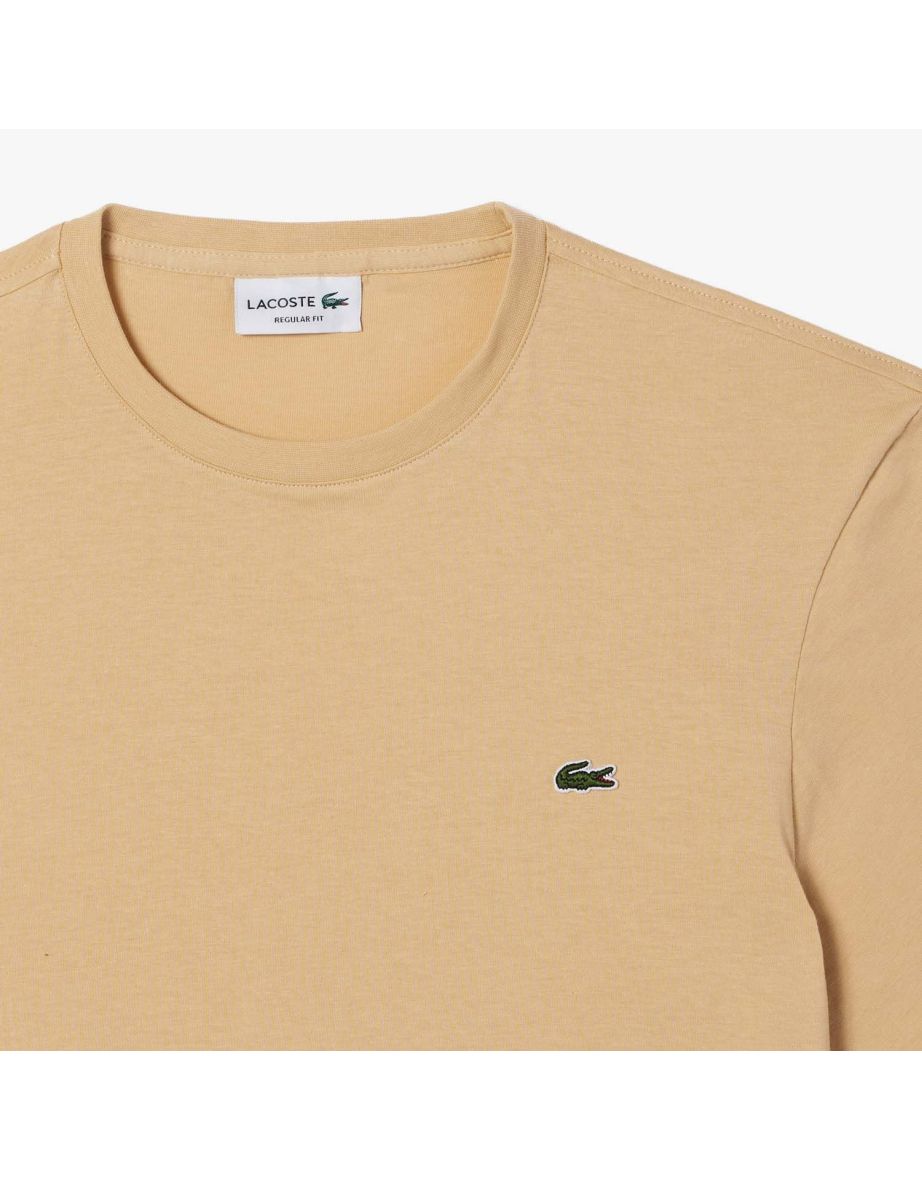 Men's Lacoste Short Sleeve T-Shirt in Cream - 5