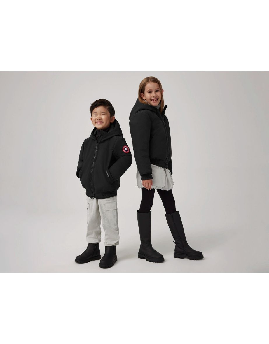 Kids Grizzly Bomber in Black