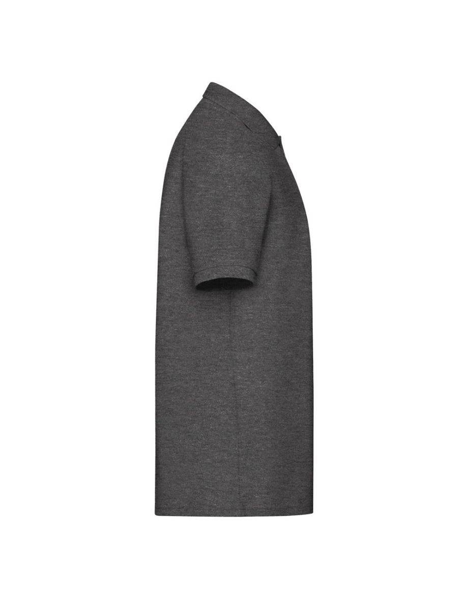 Fruit Of The Loom Mens 65/35 Pique Short Sleeve Polo Shirt - Dark Heather - 2