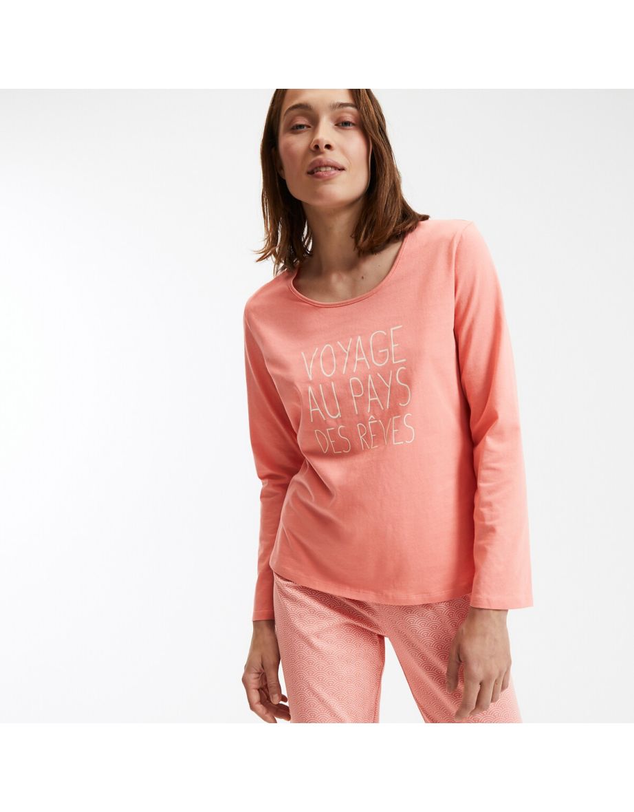 Cotton Jersey Pyjamas with Long Sleeves - 2