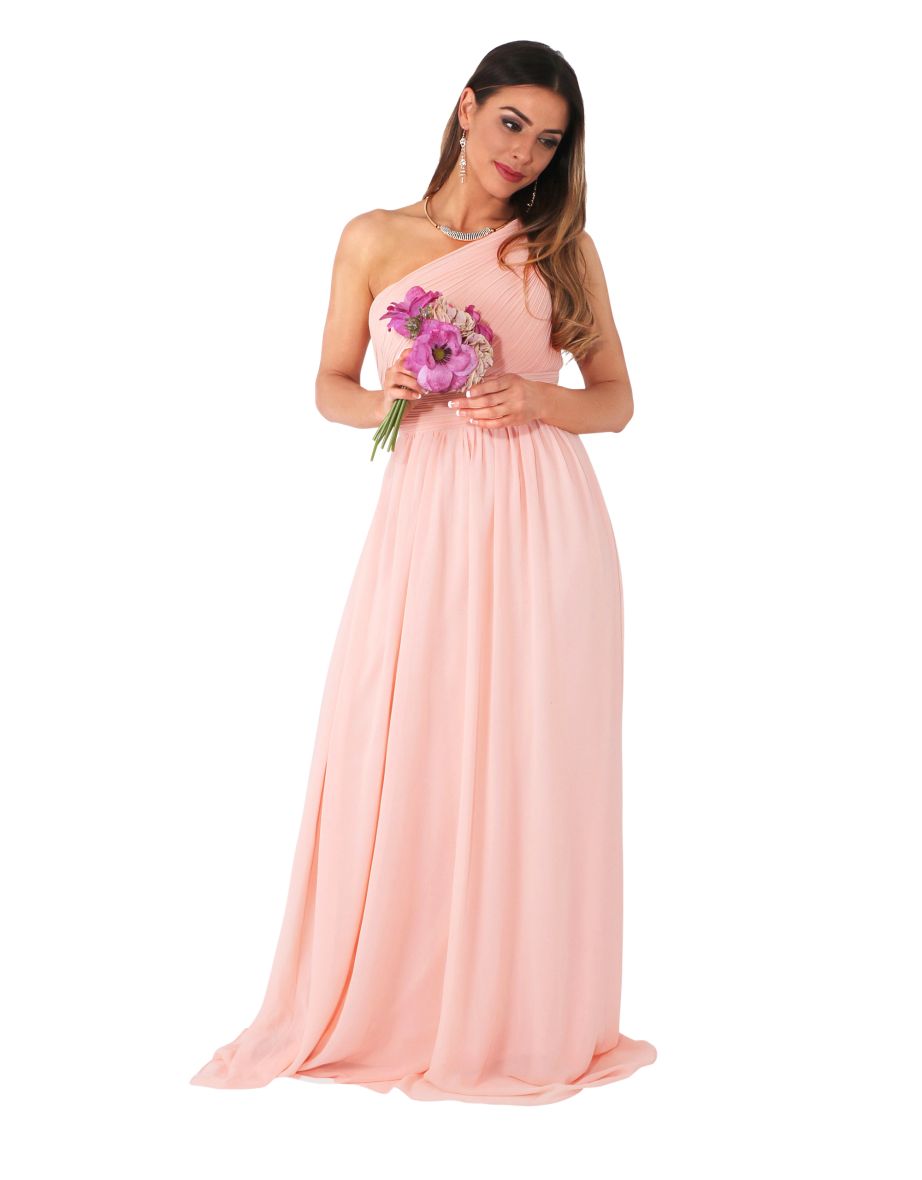 One Shoulder Evening Maxi Dress