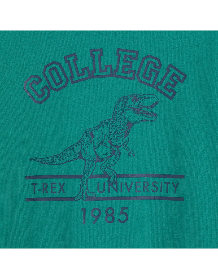Pack of 2 Pyjamas in Cotton with Dinosaur Campus Print - 2