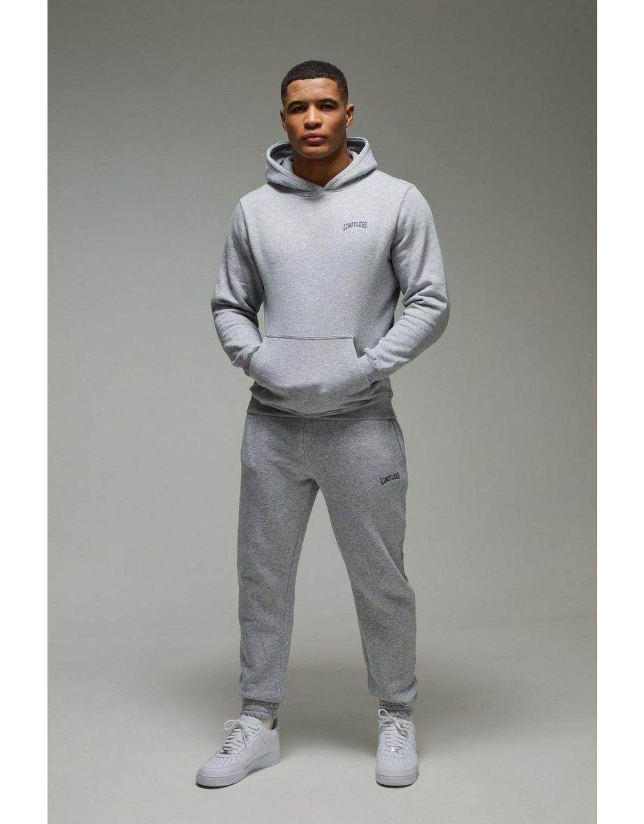Man Active Limitless Regular Fit Tracksuit - grey marl