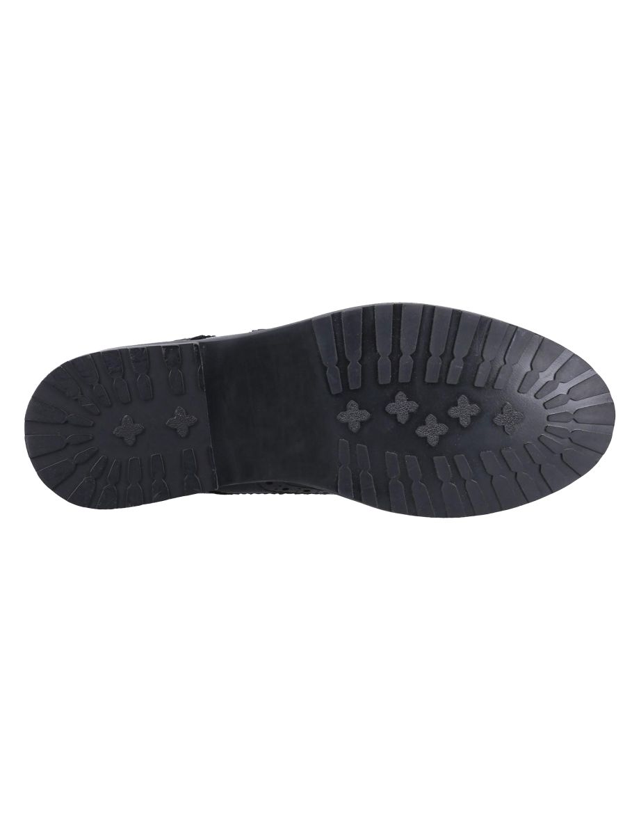 Hush Puppies Girls Verity Leather Brogues - Black/Tan - 3