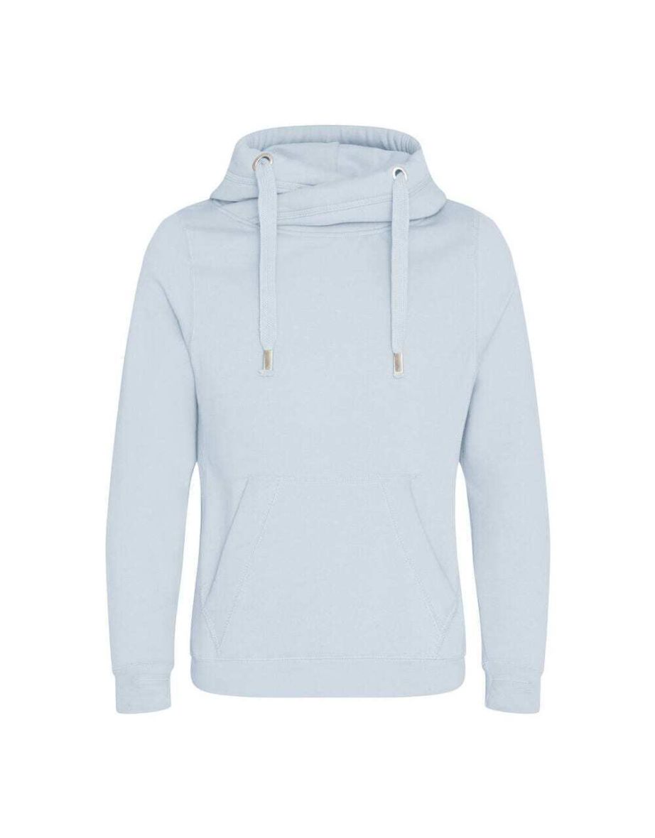 AWDis Hoods Mens Cross Neck Hoodie - Sky Blue