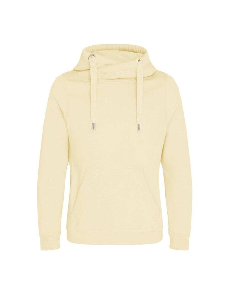 AWDis Hoods Mens Cross Neck Hoodie - Vanilla