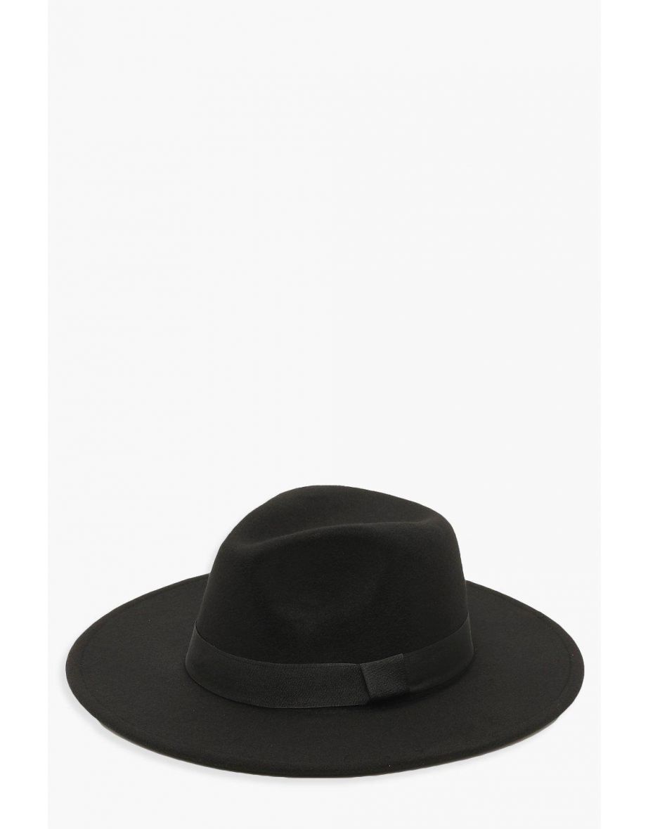  قبعة فيدورا لون أسود 