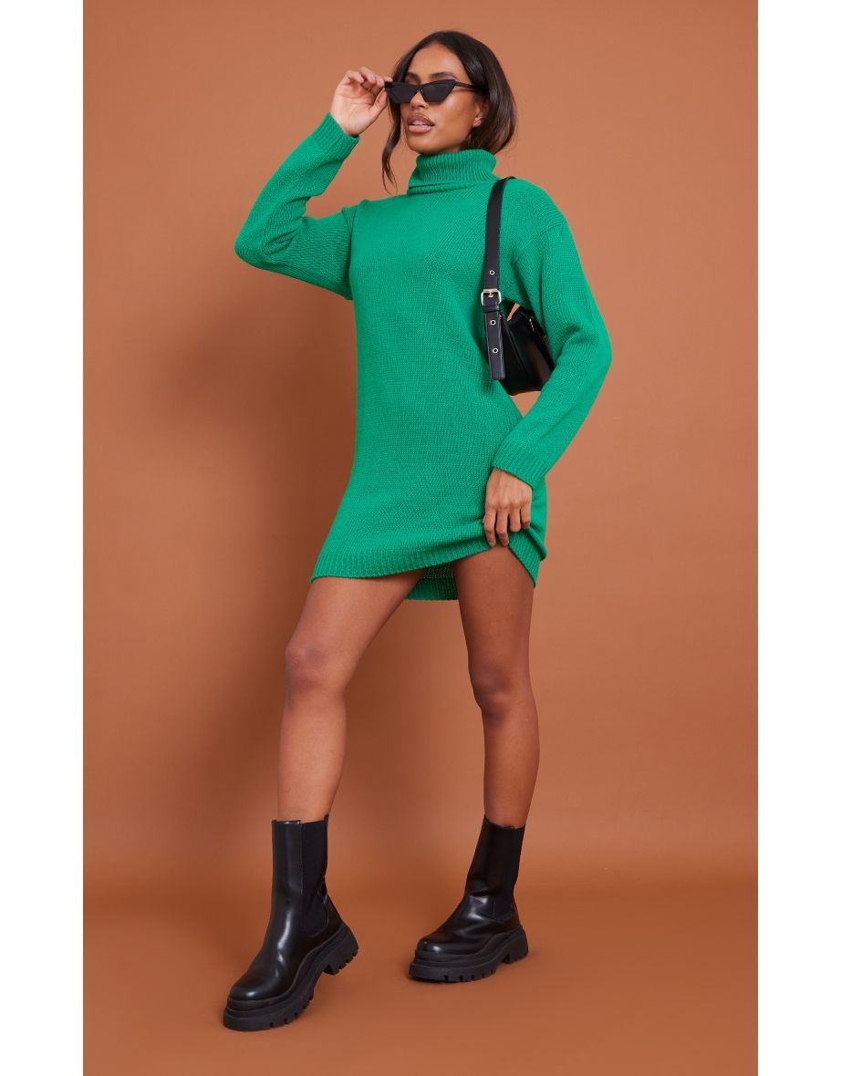 Green jumper fashion dress