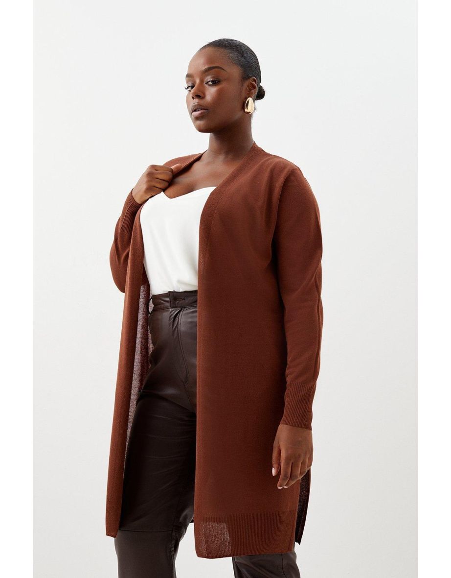 Longline cardigan plus size best sale