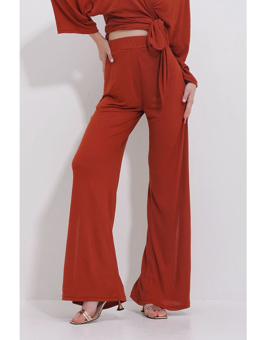 Women's Tile Slit Wide Cut Trousers