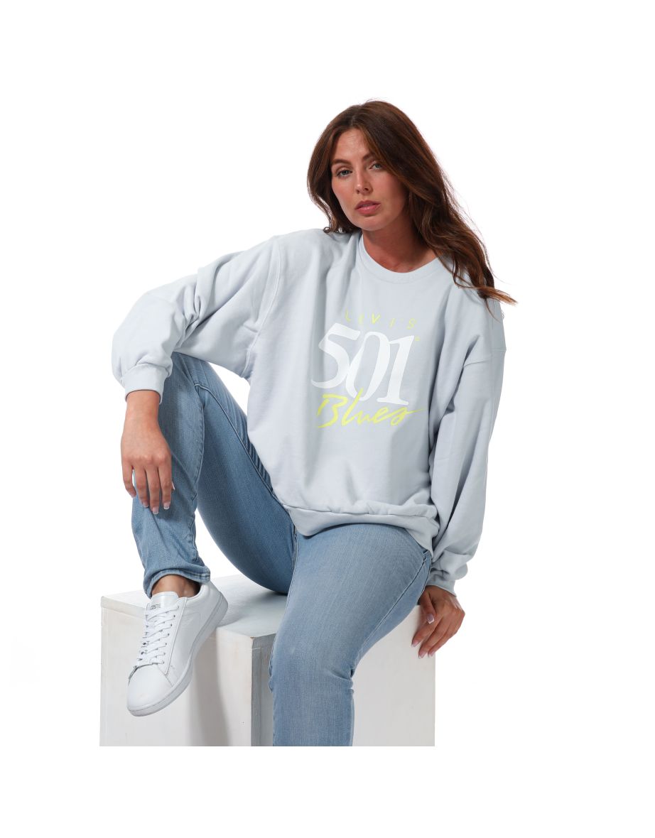 Women's Levis Plus Graphic Vintage Crew Sweatshirt in Blue - 3