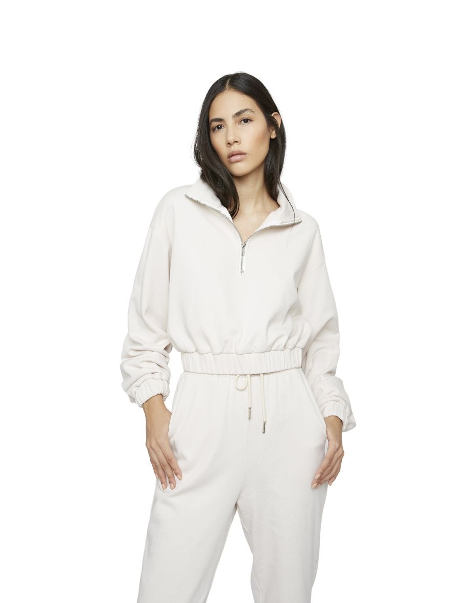 Glamorous Stone Quarter Zip Sweatshirt - 2