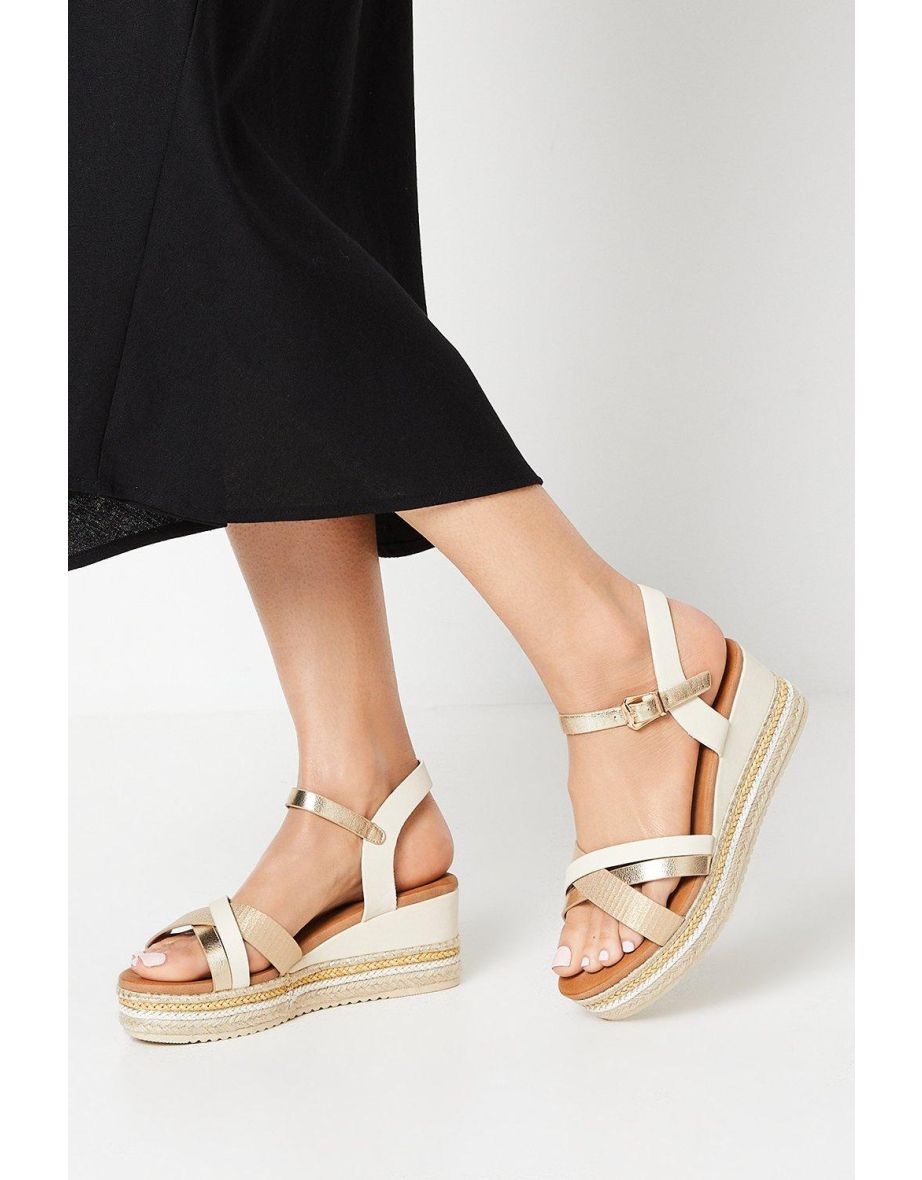 Good For The Sole: Wide Fit Amber Comfort Wedges