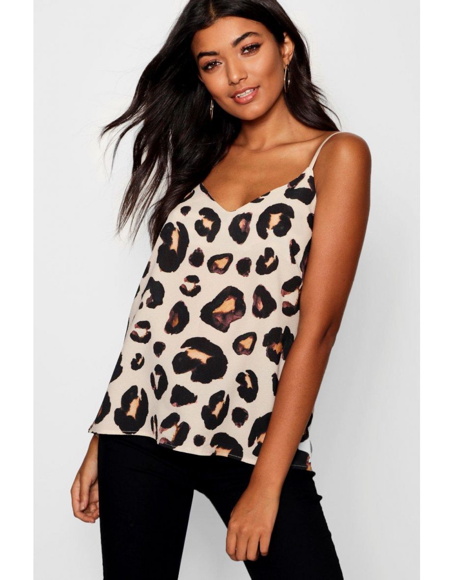 Plain Leopard Cami Woven - natural