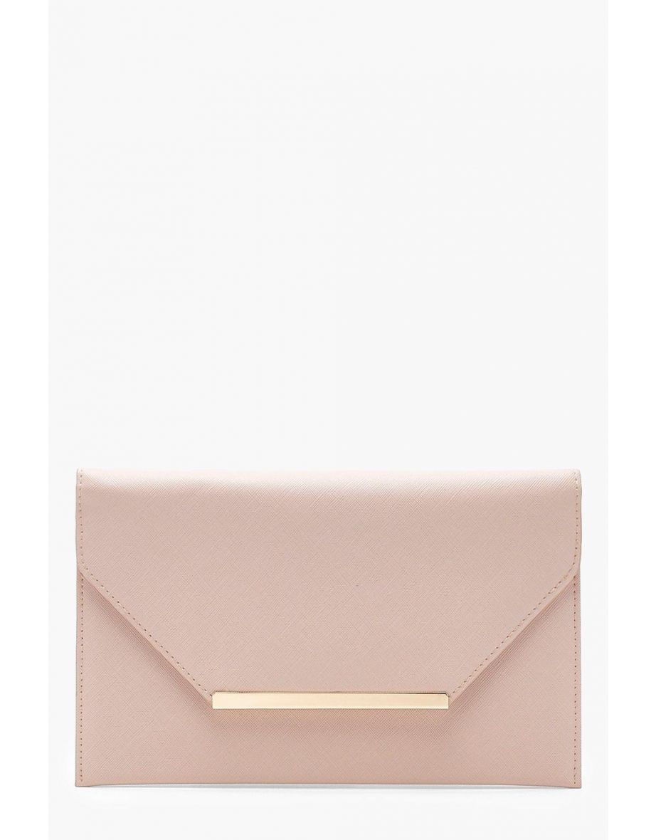 Crosshatch Clutch Bag - nude