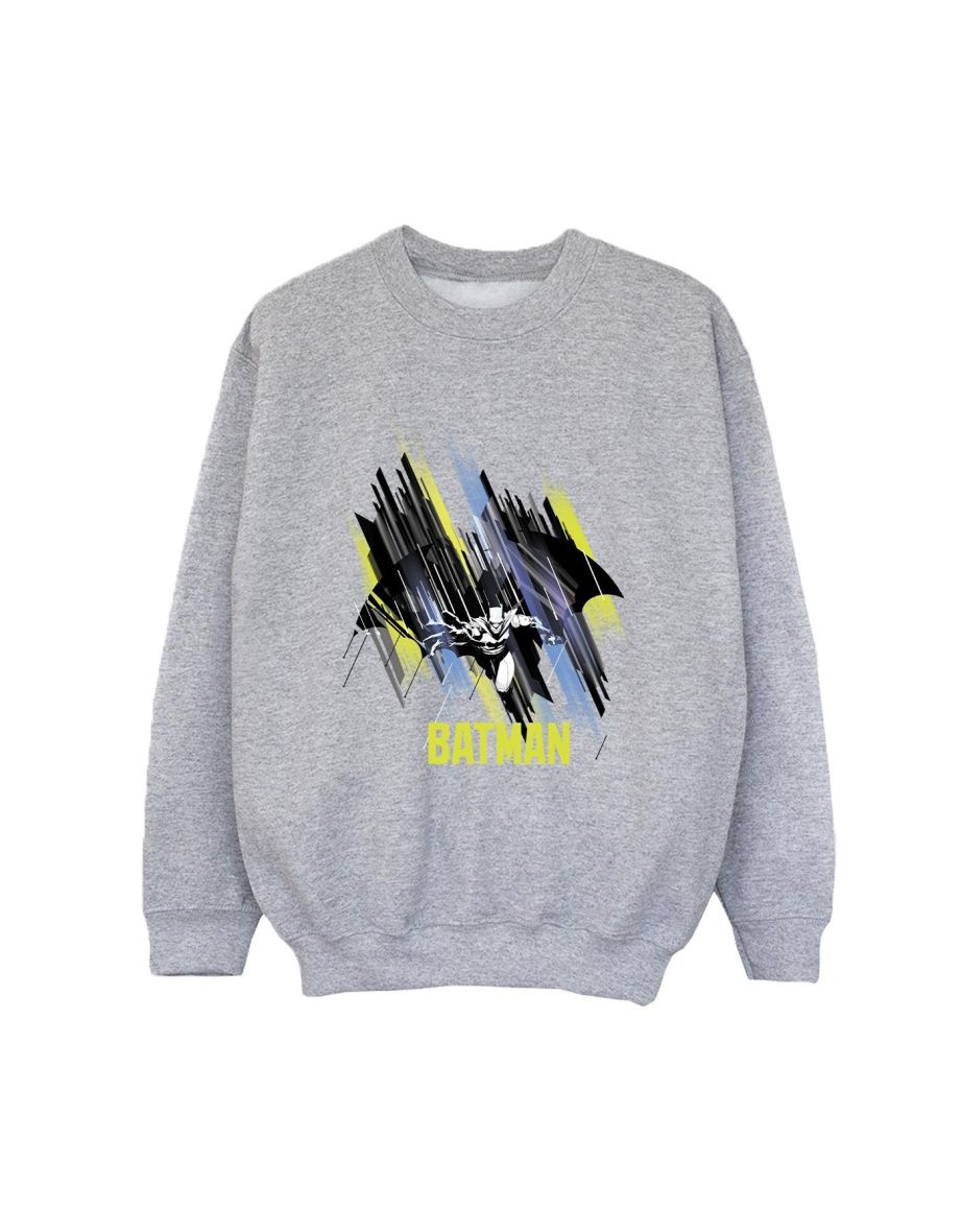 DC Comics Boys Batman Flying Batman Sweatshirt - Sports Grey - 1