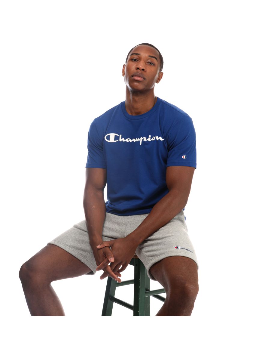 Men's Champion Crew Neck T-Shirt in Blue - 3