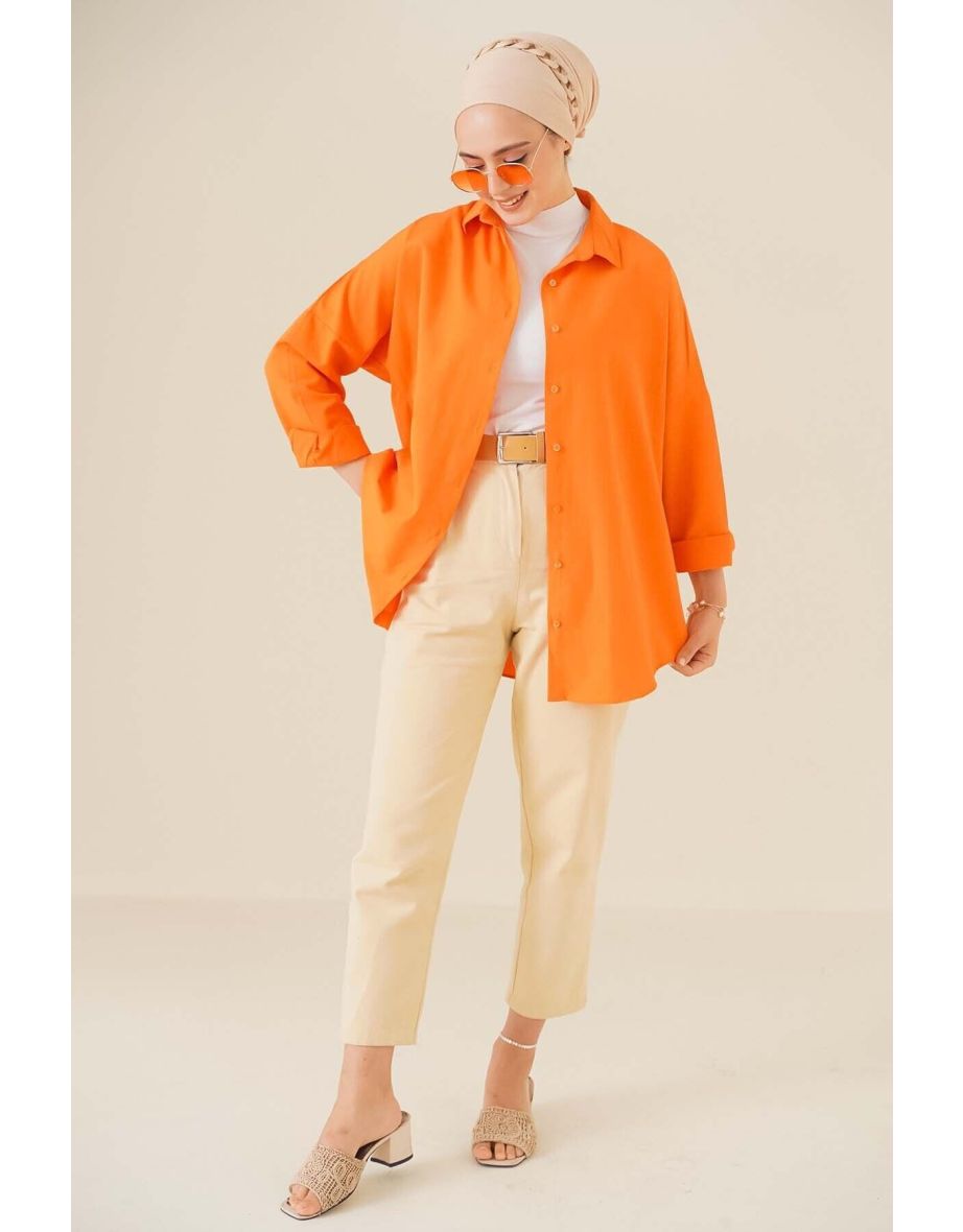 Oversize Basic Shirt - Orange