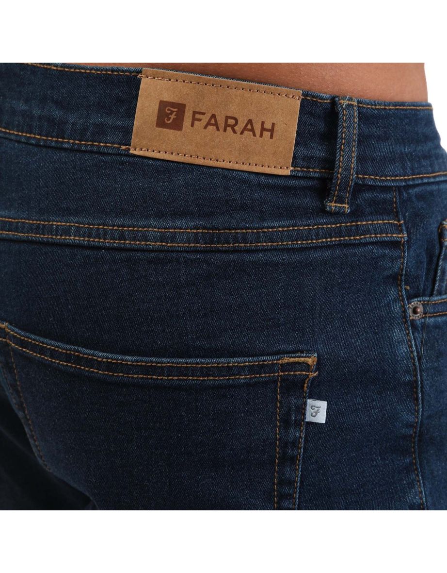 Men's Farah Lawson Regular Fit Stretch Jeans in Blue - 3