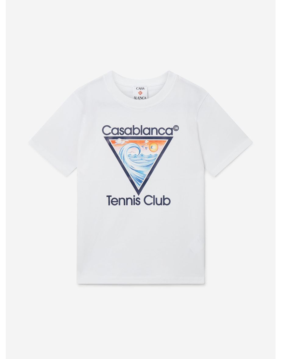Kids Tennis Club Icon T-Shirt in White
