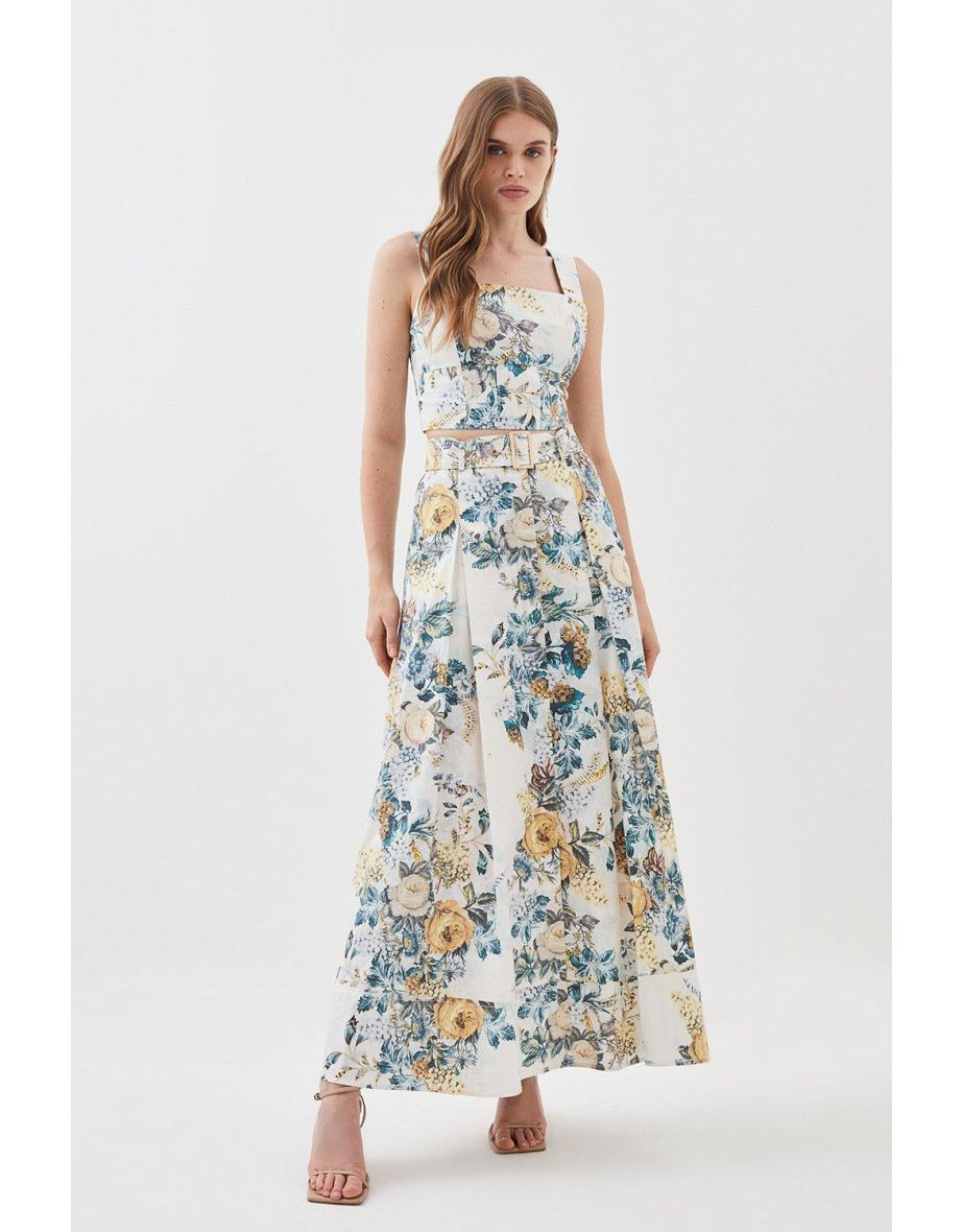 Charlotte russe floral outlet maxi skirt