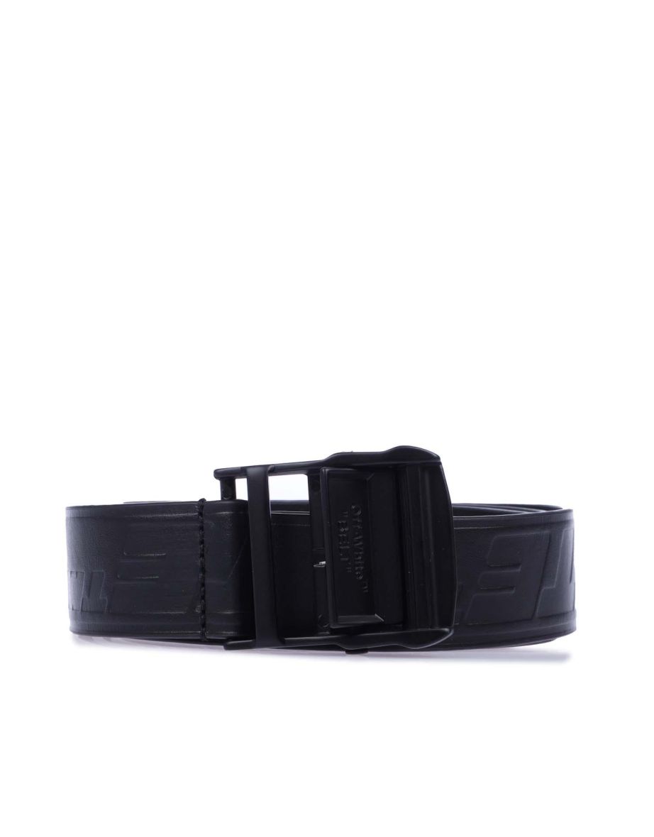Accessories Off White Industrial Leather Belt in Black
