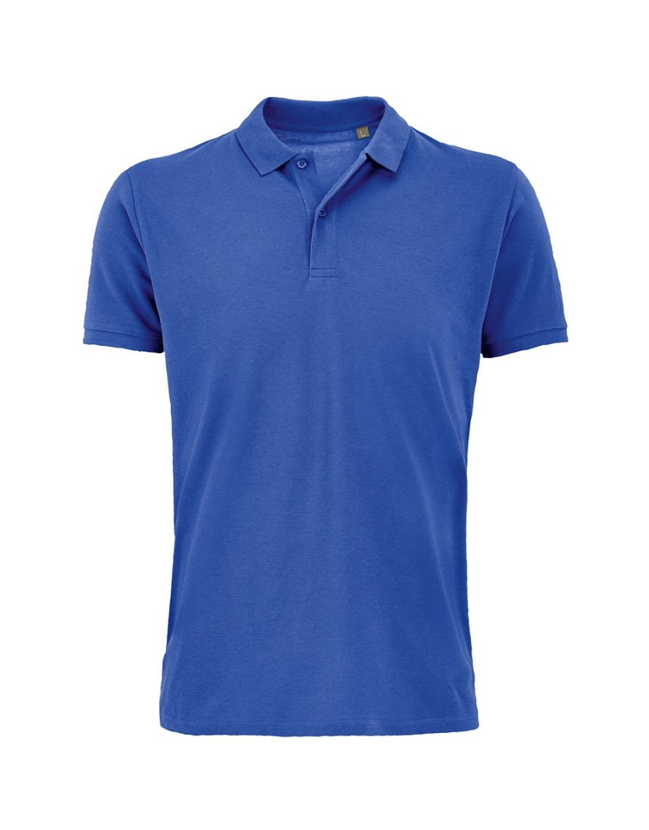 Shop SOLS Mens Planet Pique Organic Polo Shirt Royal Blue Online in Bahrain VogaCloset