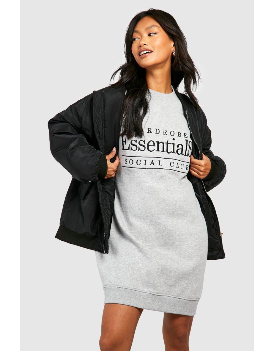 Wardrobe Essentials Sweat Dress - grey marl