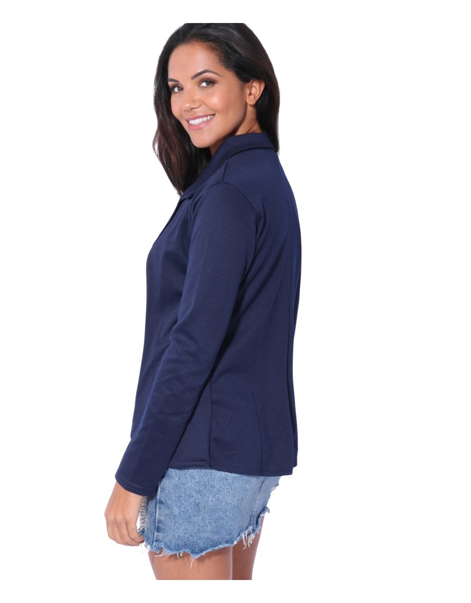 Tailored One Button Work Blazer - 2