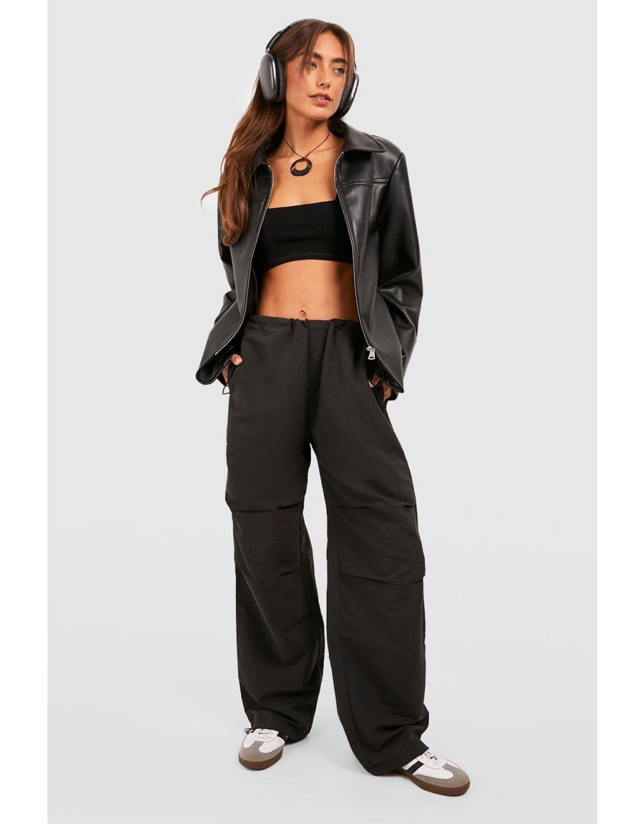 Shell Parachute Cargo Pants - black - 3