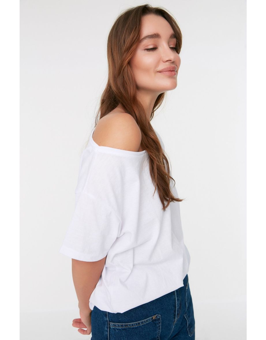 T-Shirt - White - Boyfriend - 4