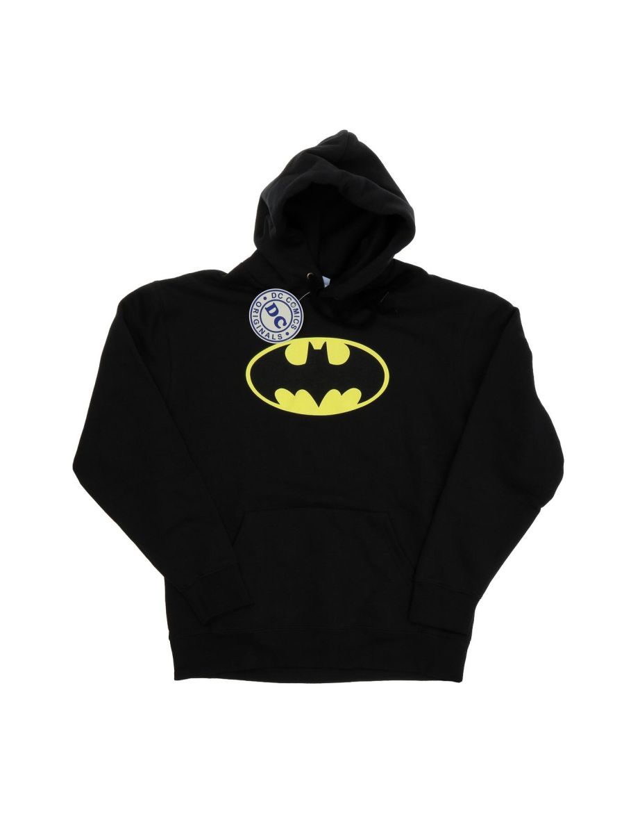 DC Comics Mens Batman Logo Hoodie - Black