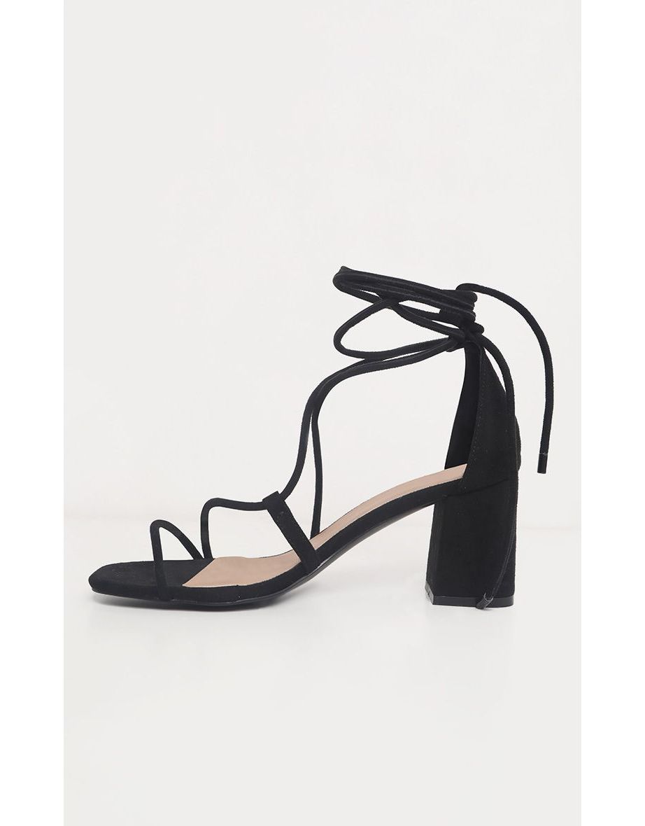 Black Block Heel Sandal - 3