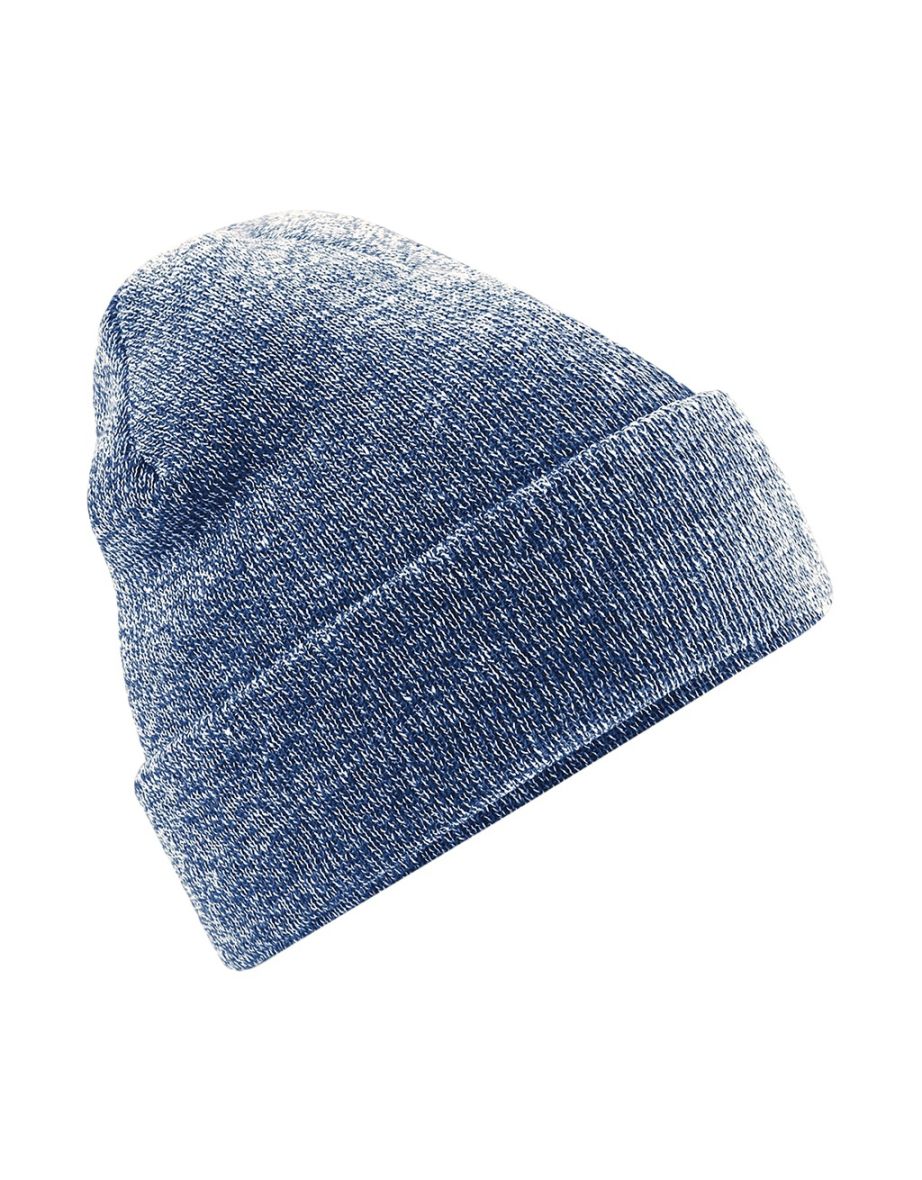 Beechfield Unisex Original Cuffed Beanie Winter Hat - Heather Navy
