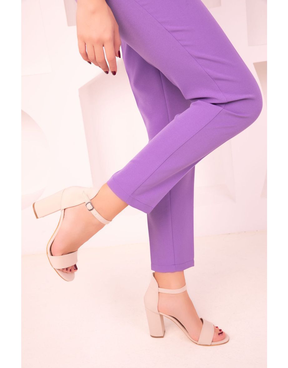 High Heels - Beige - Block