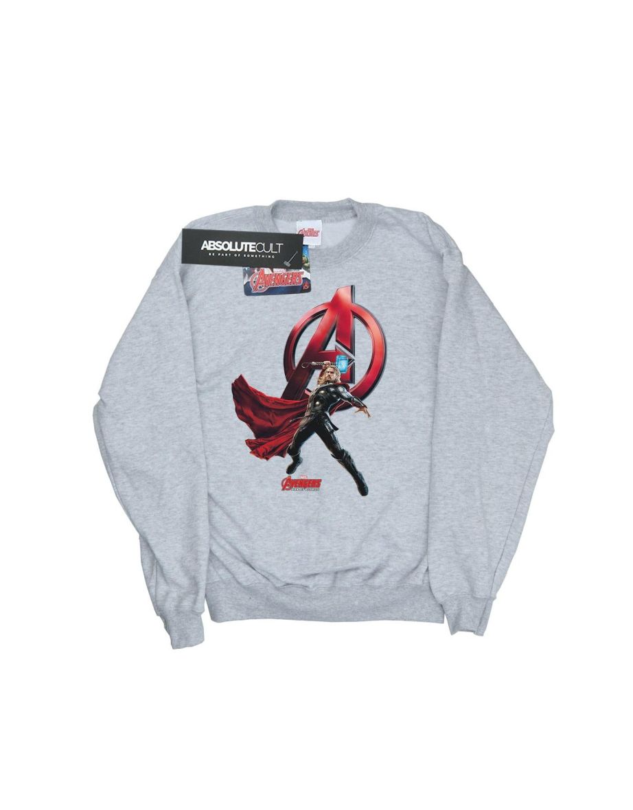 Marvel Boys Thor Pose Sweatshirt - Sports Grey - 3