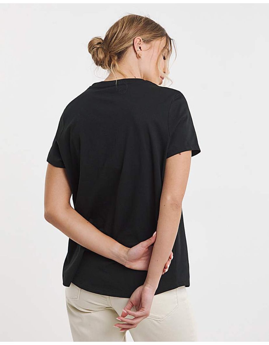 2 Pack Curved Hem Longline T-Shirt - 4