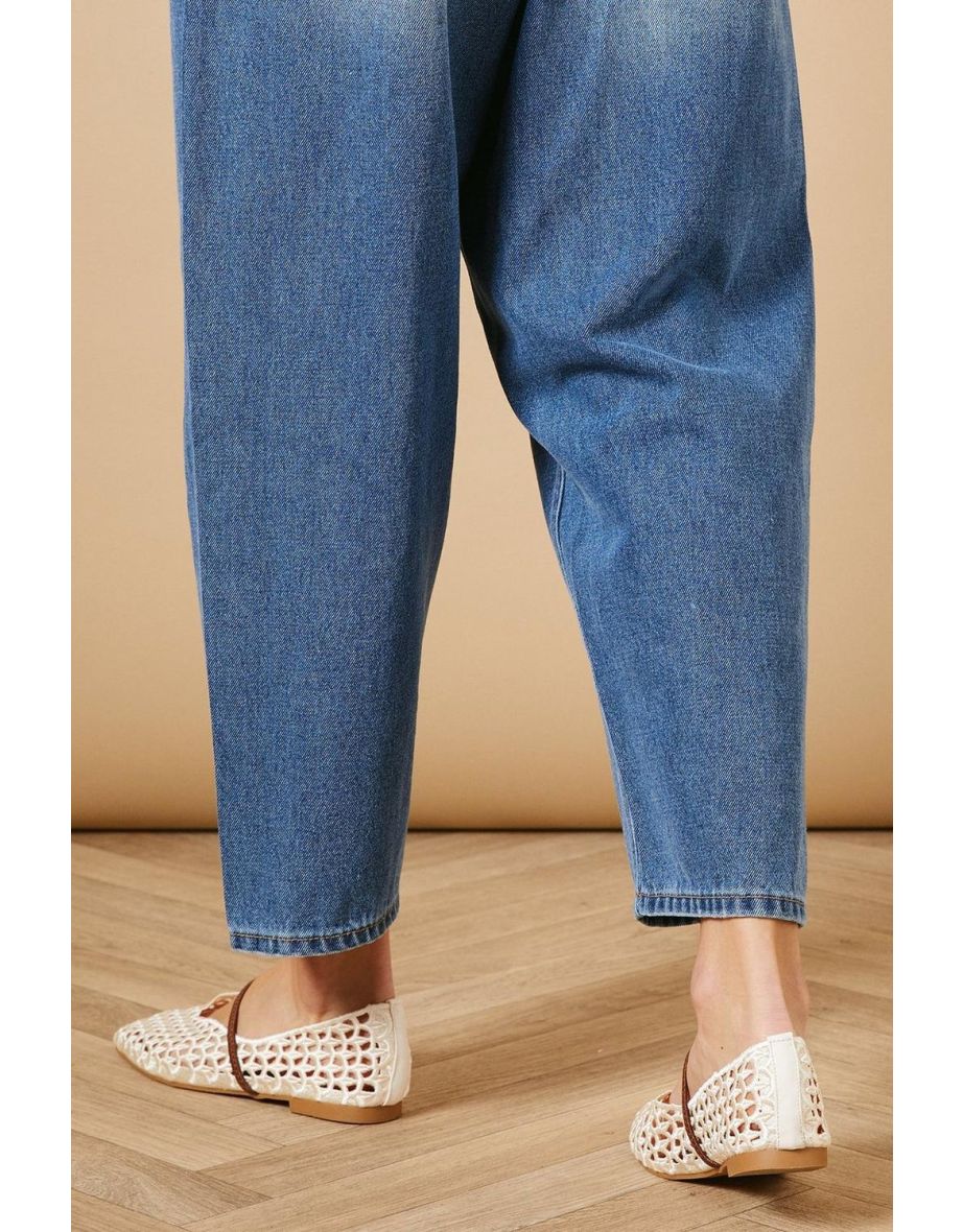 Lacey Open Weave Mary Jane Ballet Pumps - 3
