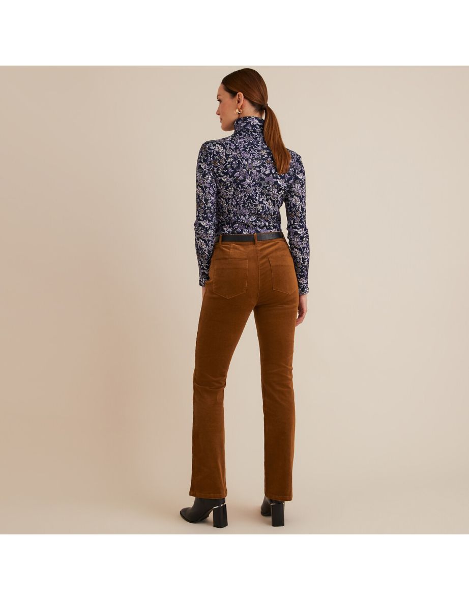 Corduroy Bootcut Trousers, Length 31.5" - 4