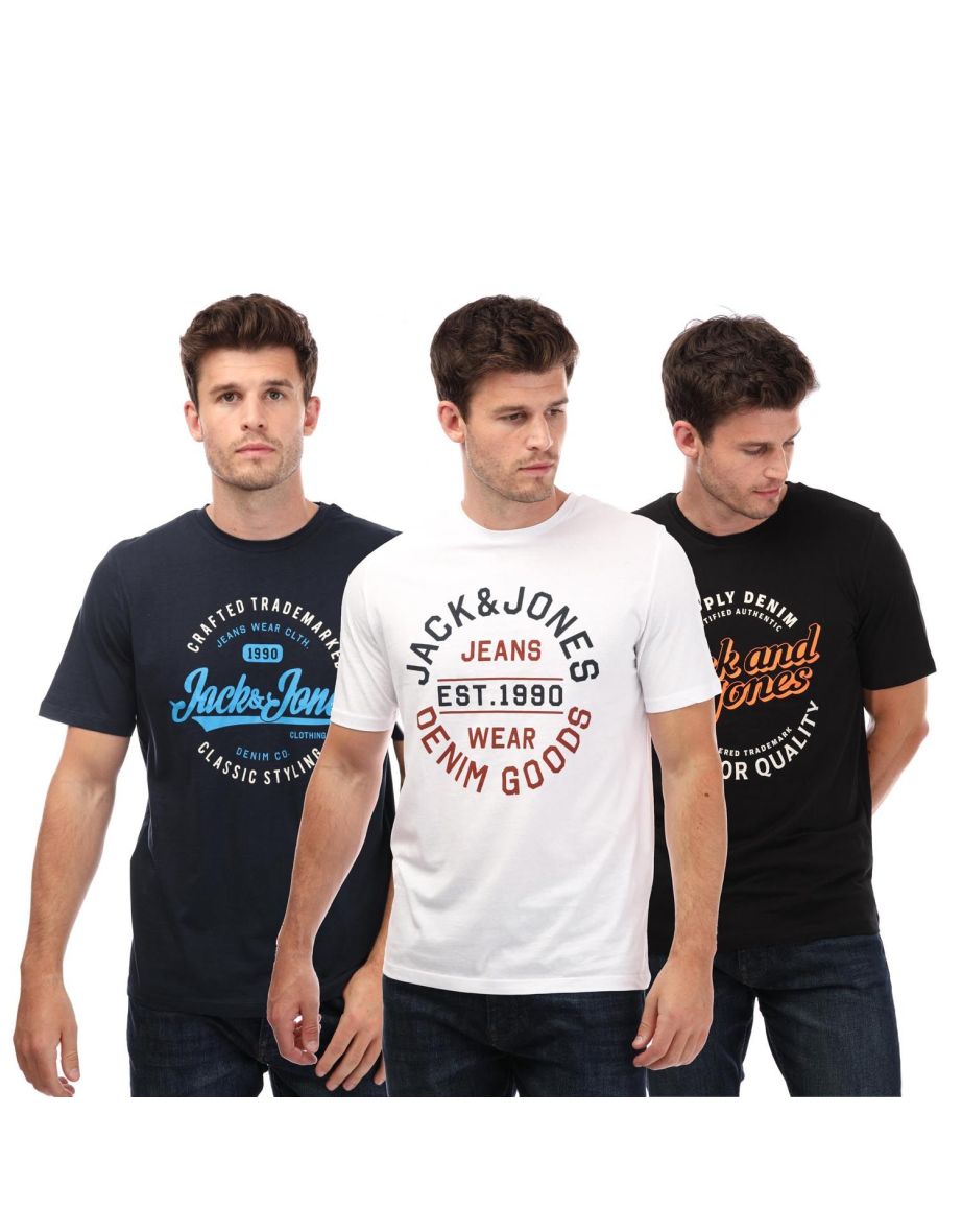 Men's Jack Jones Mikk 3 Pack T-Shirts