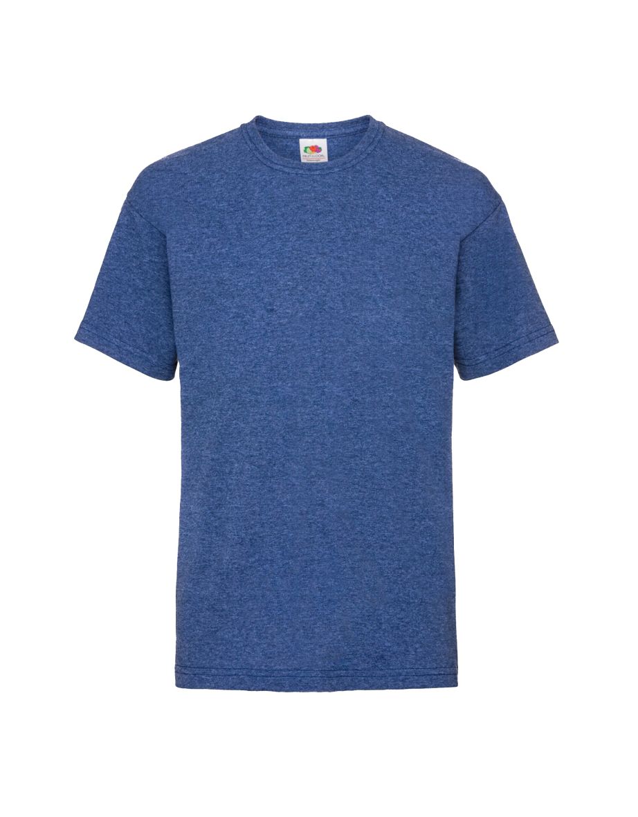 Fruit Of The Loom Childrens/Kids Unisex Valueweight Short Sleeve T-Shirt - Retro Heather Royal