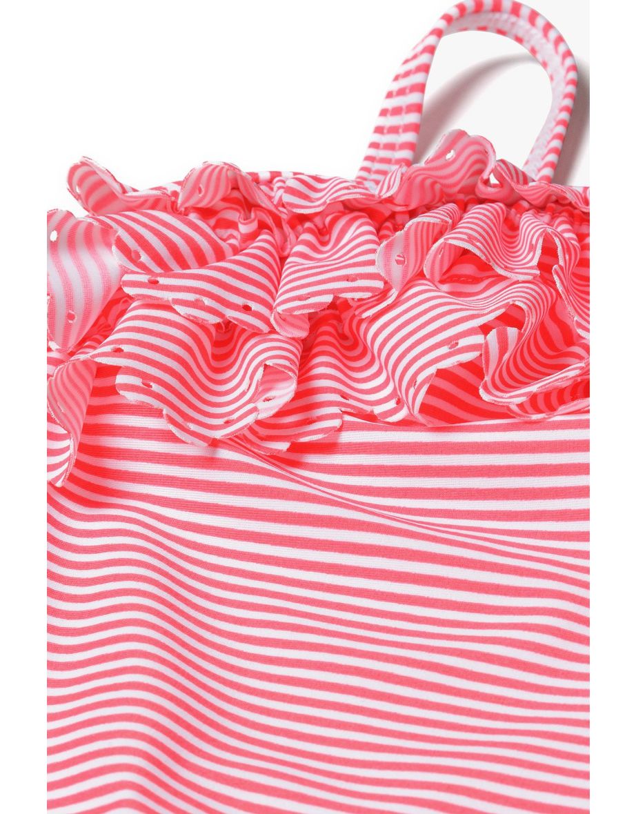 Girls Striped Swimsuit with frills - 2