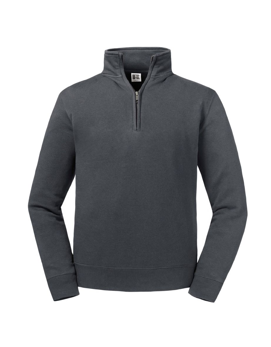 Russell Mens Authentic Quarter Zip Sweatshirt - Convoy Grey