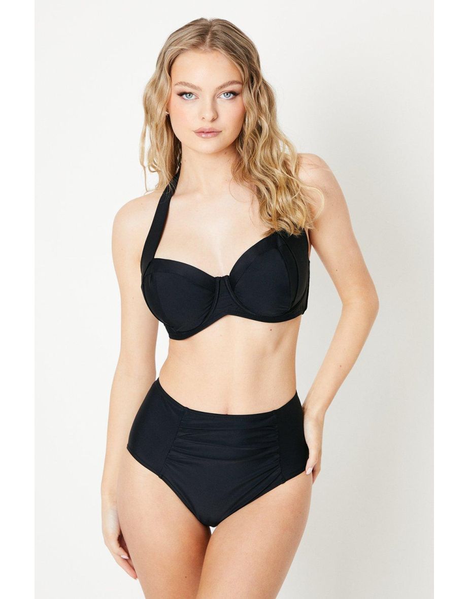 Dd+ Non Pad Balcony Bikini Top - black