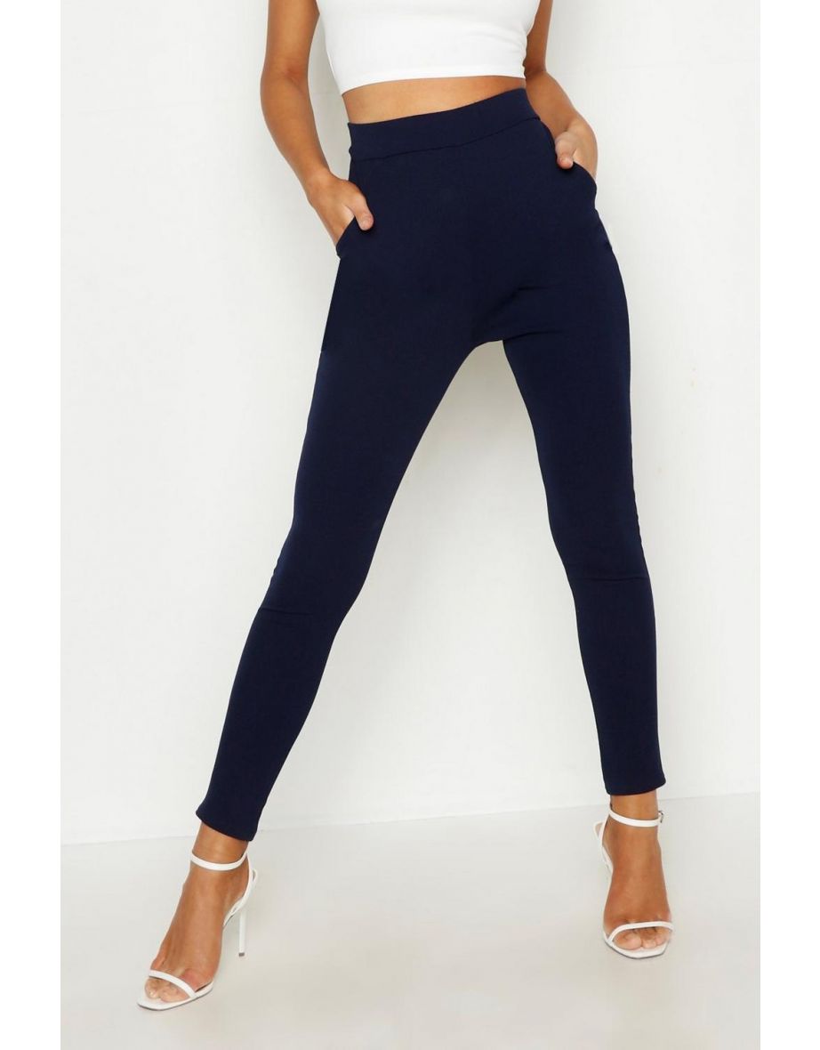 navy stretch skinny trousers