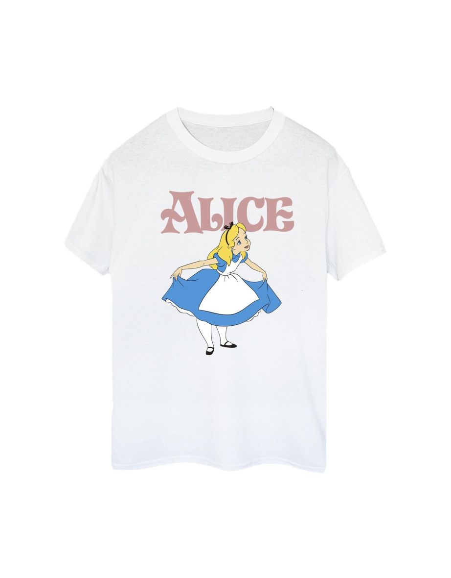 Disney Womens/Ladies Alice In Wonderland Take A Bow Cotton Boyfriend T-Shirt - 1