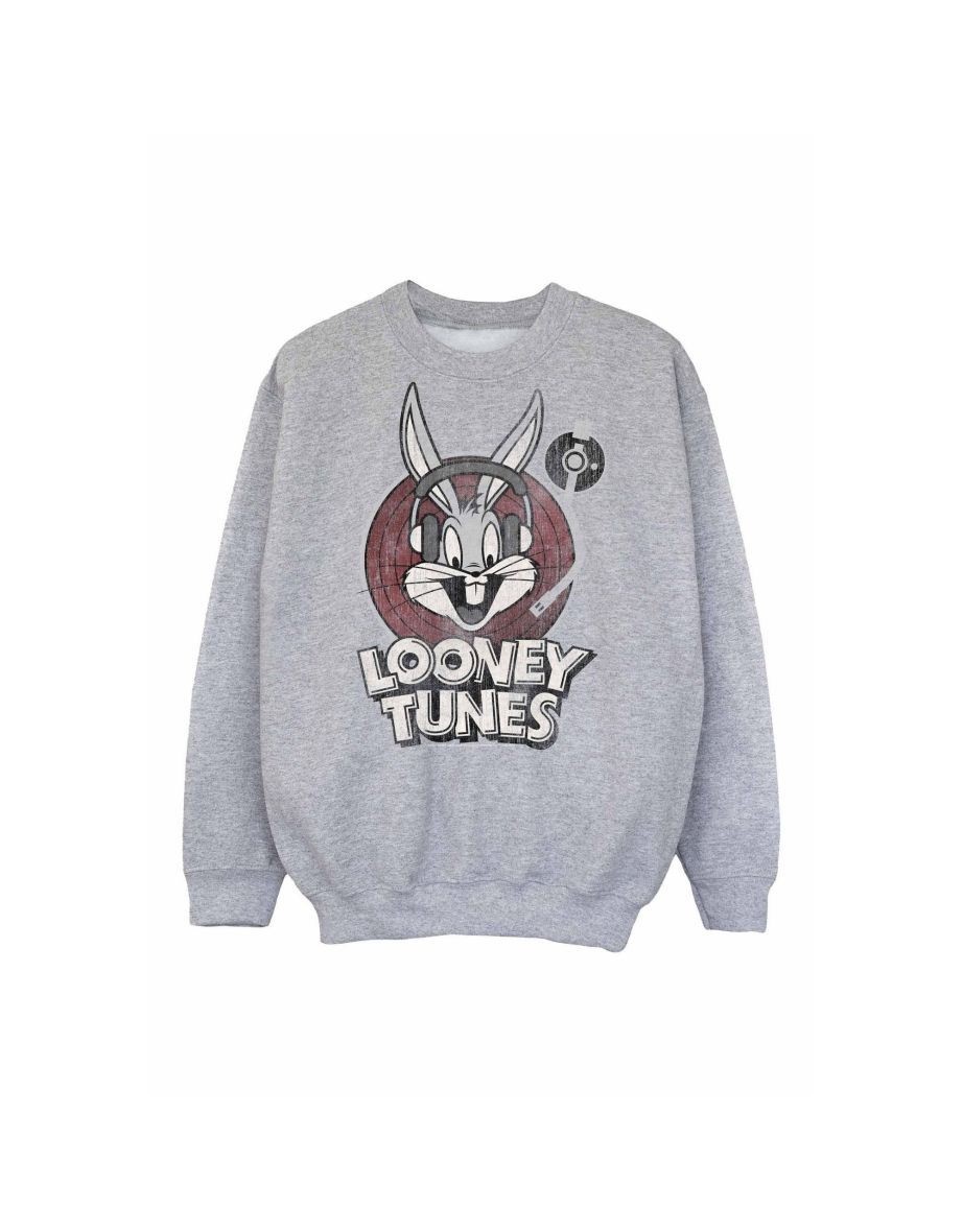 Looney Tunes Boys Bugs Bunny Circle Logo Sweatshirt - Sports Grey