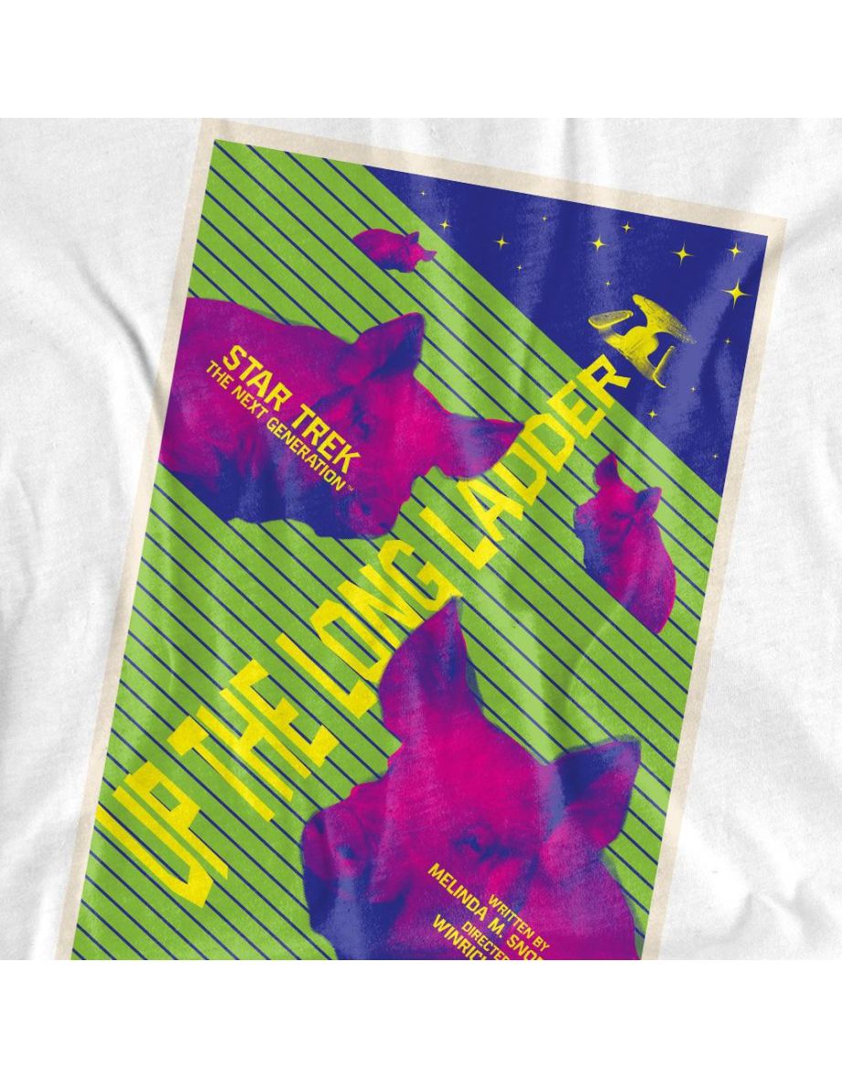 Star Trek Unisex Adult The Next Generation Season 2 Episode 18 T-Shirt - White - 3