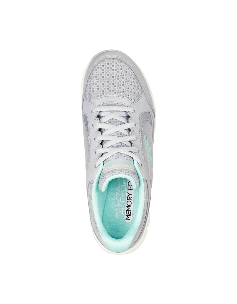 Skechers Womens/Ladies Flex Appeal 4.0 True Clarity Trainers - Grey/Turquoise - 3